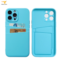Étui de téléphone en TPU de haute qualité avec porte-cartes, support et fente pour cartes de visite, étui portefeuille pour iPhone, accessoire de téléphone portable antichoc