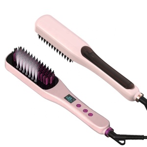 Brosse lissante à vapeur portable, températures réglables, peigne chauffant, brosse lissante RUCHA - Product Image 1