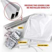 Accessoires pour cadre de profilé en aluminium pour boîte à lumière souple, cadre en alliage d'aluminium, quille de plafond personnalisée, écologique et durable