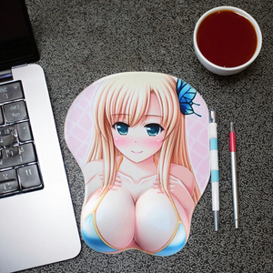 Tùy chỉnh boob chuột <span class=keywords><strong>Pad</strong></span> Gel vú silica vú cổ tay phần còn lại tấm lót chuột văn phòng bàn phím chơi game cổ tay phần còn lại 3D hoạt hình tấm lót chuột - Product Image 2