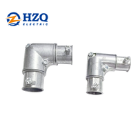 HZQ Kit de raccords de conduit en acier électroforétesque (EMT) de 3/4 pouce, coudes à angle droit de 90 degrés, à vis de fixation, pour tube métallique électrique, avec capuchon en cuivre