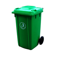 Poubelle extérieure sur roulettes en plastique de grande taille sur mesure avec couvercle 100L