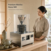 Moulin à pierre électrique commercial pour granit et matcha, capacité 0,03-0,04 kg/h, broyage à basse température pour la fabrication de poudre de matcha pour les salons de thé et cafés