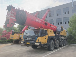 เครนติดตั้งกังหันลม SANY SAC1100T2 ขนาด 110 ตัน เครนออลเทอร์เรน ปี 2021 เครนเคลื่อนที่สำหรับงานหนัก อุปกรณ์ยกของ - Product Image 1