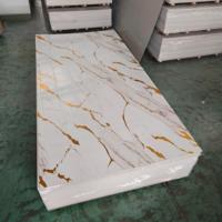Panneau mural en PVC marbré UV moderne pour la maison, 1220*2440mm, imperméable, classique, résistant, brillant, panneau PVC UV, bon prix