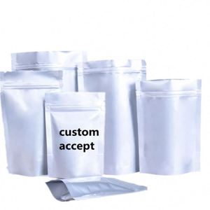 Sacs d'emballage pour thé en aluminium argenté écologiques avec logo personnalisé 2026, pack promotionnel - Product Image 1