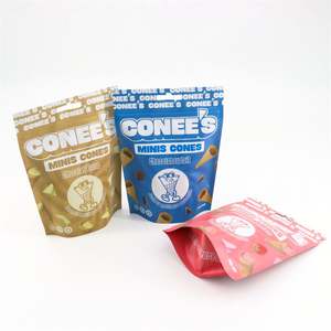 Bolsa de pie BOPP con cierre hermético impreso con logotipo personalizado, práctico embalaje de alimentos pequeños con función a prueba de olores para almacenamiento de azúcar - Product Image 1