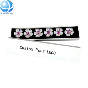 Boutons de manchette en émail rose avec perles et fleurs de pêcher, clips pour chemise, boutons dorés, attaches à clipser, couvre-boutons amovibles pour femmes - Product Image 4