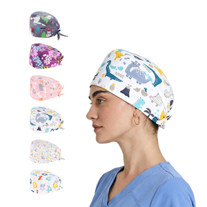 Casquettes de médecin et chapeaux d'infirmière imprimés en coton respirant, à motifs personnalisés, avec attache arrière, très tendance - Product Image 1