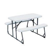 Ensemble table et banc pliants durables en plastique HDPE pour enfants, idéal pour l'extérieur, le jardin, l'école, les pique-niques et le camping