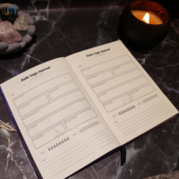 Carnet de notes violet avec symbole Om de yoga, journal mystique spirituel de tarot et de sorcellerie, couverture rigide, logo personnalisé, vente en gros