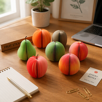 Bloc-notes 3D en forme de fruits, notes autocollantes créatives, pomme, poire, orange, tomate, bloc-notes pour le bureau