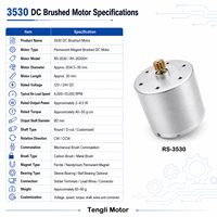 Motor Mikro DC Mini Magnetik 6v 12v 24v Kecepatan Tinggi untuk Penyedot Debu/Mainan DIY/Pompa/Kipas