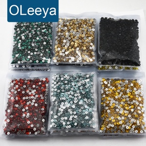 OLeeya - Gemas de Cristal para Coser al por Mayor, 4 mm, SS16, Coloridas, Redondas, Pequeñas, con Orificio, Parte Posterior Plana, para Coser en Vestidos - Product Image 1
