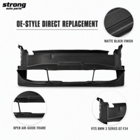 Collecteur d'air de remplacement, conduit inférieur pour BMW F34 GT Série 3 GT OE 51747294911, cadre de guidage d'air en plastique noir