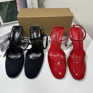 Sandali da Donna QuiteS con <span class=keywords><strong>Tacco</strong></span> Alto a Stiletto, <span class=keywords><strong>Scarpe</strong></span> in Pelle con Punta Chiusa, Cinturino con Fibbia, Casual, Antiscivolo, <span class=keywords><strong>Primaverili</strong></span> - Product Image 5