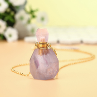 Collier diffuseur d'huiles essentielles en pierre, pendentif en acier inoxydable, parfum aromathérapie