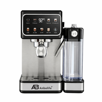 Cafetera Espresso ANBOLIFE de 20 Bares con Pantalla Táctil Digital, Función Cold Brew, Tanque de Leche Desmontable, Funcionamiento Silencioso, OEM ODM