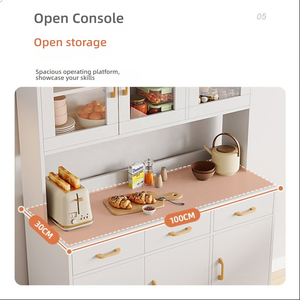 Buffet en bois d'ingénierie avec un grand espace de rangement, <span class=keywords><strong>armoire</strong></span> de cuisine <span class=keywords><strong>à</strong></span> grande capacité avec tiroirs pour <span class=keywords><strong>salle</strong></span> <span class=keywords><strong>à</strong></span> <span class=keywords><strong>manger</strong></span> et appartement - Product Image 3