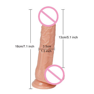 7.1 Polegada Realista Adulto Sexo Brinquedo Corpo Seguro G Spot Silicone Dildo com Forte Sucção Cup Hands Free Play - Product Image 3
