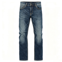 Jeans slim bootcut pour homme, taille basse, en coton et élasthanne, denim rétro western, cinq poches, décontracté