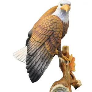 Desktop decorativo cerâmica pássaro para escritório decoração casa animal águia figurines porcelana estátuas ornamento