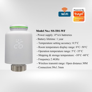 Valve <span class=keywords><strong>thermostatique</strong></span> intelligente pour <span class=keywords><strong>radiateur</strong></span> Tuya WiFi, thermostat programmable pour <span class=keywords><strong>radiateur</strong></span>, affichage LED, compatible avec Alexa Google Home - Product Image 2