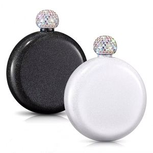 ขวดสเตนเลสขนาดเล็ก5ออนซ์พร้อมฝาปิดเพชรน่ารักขวดวอดก้าขวดวิสกี้และขวดไวน์สะโพกสำหรับคนรักเครื่องดื่มแอลกอฮอล์ - Product Image 1