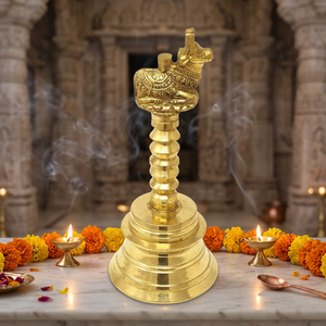 Campana Religiosa de Latón Chapada en Oro Personalizable con Opciones de Grabado/Logotipo, Acabado Pulido para el Hogar, Templo, Feng Shui - Product Image 4