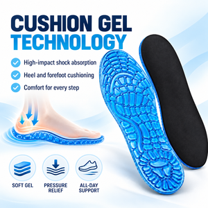 Solette Ortopediche in Gel Comfort con Supporto <span class=keywords><strong>per</strong></span> l'Arco Plantare <span class=keywords><strong>per</strong></span> Uomini e Donne, Inserti Ammortizzanti <span class=keywords><strong>per</strong></span> Piedi, Diverse Taglie UK - Product Image 2