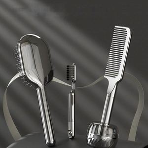 Custom Custom Metal Promotional Cushion Base Hair Comb Gift Set Romantic Valentine's Day Anniversary <b>Present</b> <b>for</b> Couples - Product Image 4