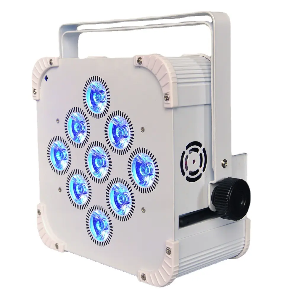 TOP FLASH STAR 9*18W 6 in 1 RGBW Ein UV-batterie betriebenes Uplight Wireless DMX WiFi Wash Par Light Wireless Par Light LED