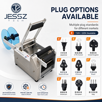 Applicateur d'étiquettes de bureau électrique pour bocaux en verre, en plastique, flacons, bidons, barils, machine d'étiquetage semi-automatique pour petites entreprises