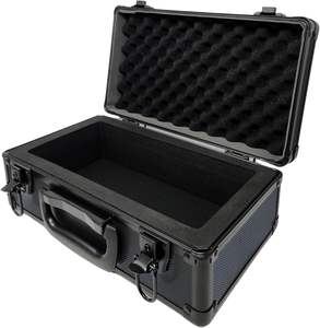 Portable Aluminum <strong>Briefcase</strong> with Zipper Closure for Graded Sports &amp; Trading Cards Card Case &amp; Slab <strong>Storage</strong> <strong>Box</strong> - Product Image 2