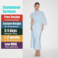 Robe Cape Poncho Élégante et Exquise de Créateur, Personnalisée et en Gros, pour Femme, en Mousseline Amincissante, Longueur Midi, Multicolore
