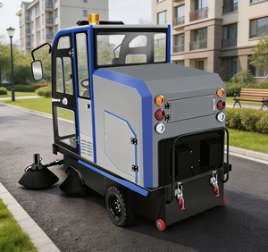 Camion balayeuse routière AOMAN avec pompe - Système de nettoyage tout-en-un à conduite entièrement automatique pour balayage, aspiration et pulvérisation d'eau - Product Image 5