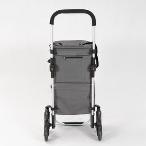 बड़ी क्षमता 6-पहिया शॉपिंग कार्ट फोल्डिंग शॉपिंग कार्ट फोल्डिंग शॉपिंग कार्ट - Product Image 6