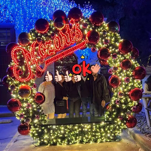 Luci LED Giganti in PVC IP65 da 3m per Decorazioni Natalizie, Babbo Natale Artificiale Cantante e Oscillante, Ghirlanda Natalizia per Centri Commerciali - Product Image 2