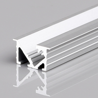 Profilé LED encastré en alliage d'aluminium pour plinthe, avec diffuseur laiteux, pour panneau mural, ligne décorative et éclairage d'escalier, prêt à l'emploi