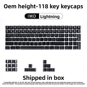 Cubierta <span class=keywords><strong>de</strong></span> Teclado Mecánico Retroiluminada con Tecnología IMD English Lightning <span class=keywords><strong>de</strong></span> Zornher, Impresión Lateral, PBT Duradero, Universal para Juegos - Product Image 1