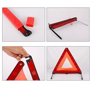 Señal de Advertencia Triangular Triple Reflectante para Automóvil, Herramienta de Emergencia Plegable para Averías en Carretera, Señal de Seguridad - Product Image 4
