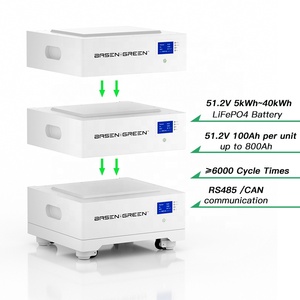 Batería de Litio-Ferrofosfato (LiFePO4) de Gran Capacidad Basen Energy para Almacenamiento de Energía en el Hogar, Alto Voltaje <span class=keywords><strong>5KW</strong></span> 11kWh 15kWh 16kWh, Batería Modular Apilable - Product Image 4