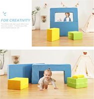 Sofá Modular Moderno para Niños, Sillón de Espuma para Niños Pequeños, Sofá Cama de Felpa Convertible para Dormitorio y Sala de Estar