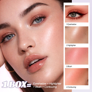 Palette de fards à paupières multifonctionnelle Quatre-en-un comprenant <span class=keywords><strong>fard</strong></span> à paupières, <span class=keywords><strong>illuminateur</strong></span>, blush et contour - Product Image 3
