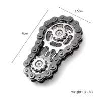 Cross-border stressverlichtende metalen vingerketting spinner kleurrijke vingertop gyro mechanische tandwiel draaitop - angstverlichting