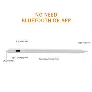 <span class=keywords><strong>ปากกา</strong></span>สไตลัสแบบ Capacitive รุ่นที่ 2 ใหม่ล่าสุด ชาร์จเร็ว วัสดุอะลูมิเนียมอัลลอย สำหรับ iPad - Product Image 1