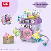 LO Z 8821-8826 Blocs de construction micro-particules animaux mignons et amusants, nature, électroménager (40 pièces) Cadeau pour enfants Modèle de maison à assembler