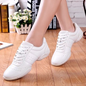 Chaussures de danse blanches pour filles, chaussures de cheerleading, chaussures de sport, chaussures de tennis respirantes, chaussures de compétition pour jeunes, baskets de cheerleading - Product Image 1