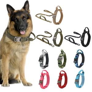 <span class=keywords><strong>Camouflage</strong></span> épais 1.5 pouces de large collier de chien en Nylon robuste collier tactique à boucle en métal à dégagement rapide pour chiens avec poignée - Product Image 1