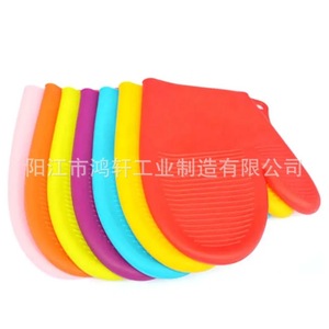 <b>Silicone</b> Oven Mitts Heat Resistant Non Slip For Grill <b>Baking</b> Cooking Protection Gloves Colorful Set - Product Image 2